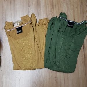 Nanette Lepore Womens Embroidered Sleeveless Tops Bundle Of 2 - (2X)